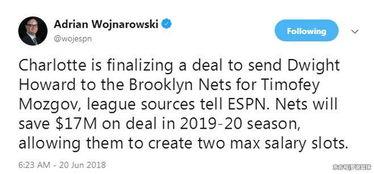 篮网最新交易爆料微博,最新爆料揭示球队未来布局！”